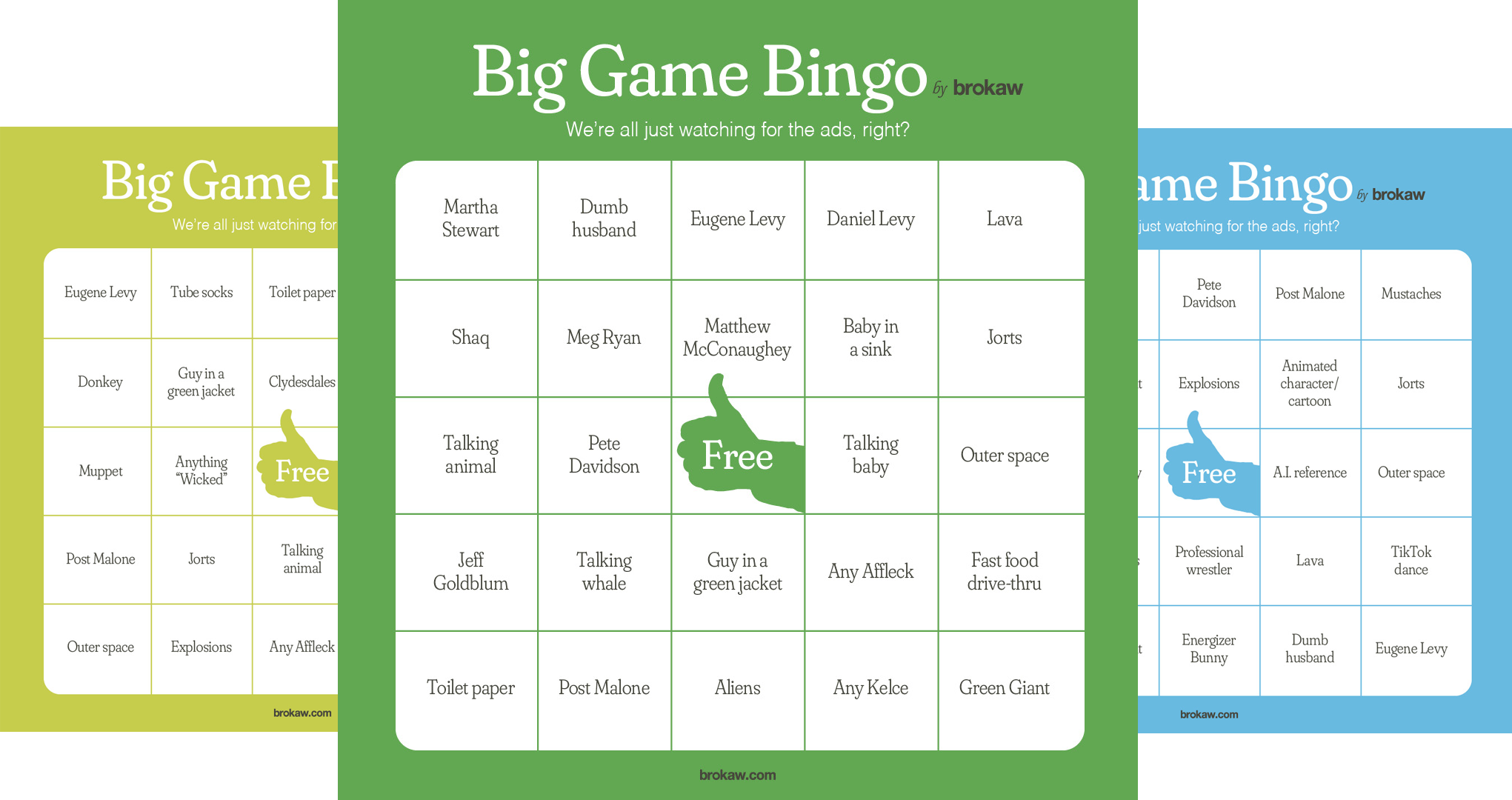 Big Game Bingo By Brokaw Big game bingo by brokaw